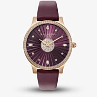 Olivia Burton Beaulieu Cherry Dial Crystal Set Watch 24000303