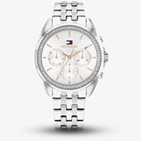 Tommy Hilfiger Ladies Mellie Silver Dial Stone Set Watch 1782802