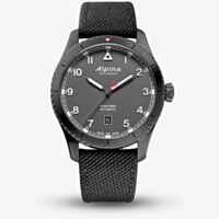 Alpina Mens Startimer Pilot Automatic Grey Strap Watch AL-525G4TS26