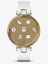 Garmin Ladies Lily Gold Plated White Smartwatch 010-02384-B3 