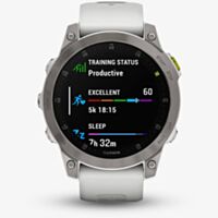 Garmin Mens Epix2 47mm Titanium Silver Case Smartwatch 010-02582-21