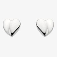 Kit Heath Sterling Silver Heart Stud Earrings 40031RP