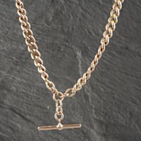 Pre-Owned Vintage Rose Gold Double 18 Inch T-Bar Curb Chain 41041574