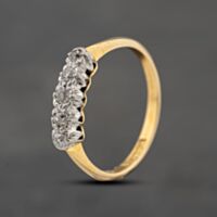 Pre-Owned Vintage Yellow Gold Diamond Five Stone Ring 41121016