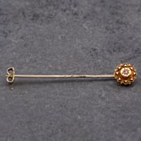 Pre-Owned Vintage Rose Gold Diamond Scalloped Edge Brooch 41131162