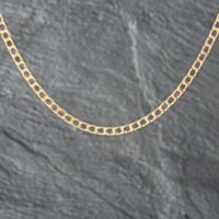 Pre-Owned 9ct Yellow Gold Square Link 19 Inch Curb Chain 41162142