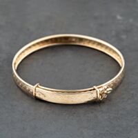Pre-Owned Vintage Yellow Gold Patterned Medium Expandable Bangle 41211391