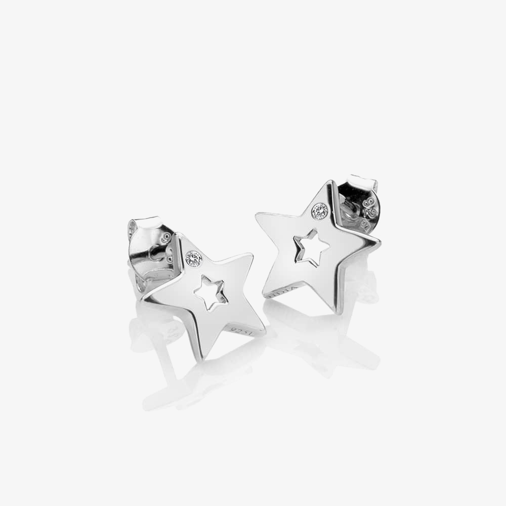 Hot Diamonds Diamond Amulets Star Earrings DE587