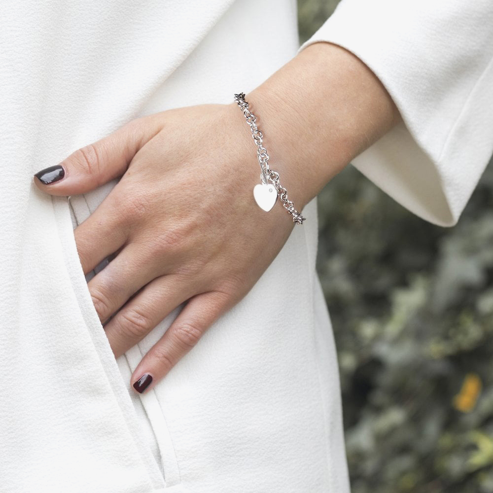 Hot Diamonds Just Add Love Sterling Silver Bracelet DL003