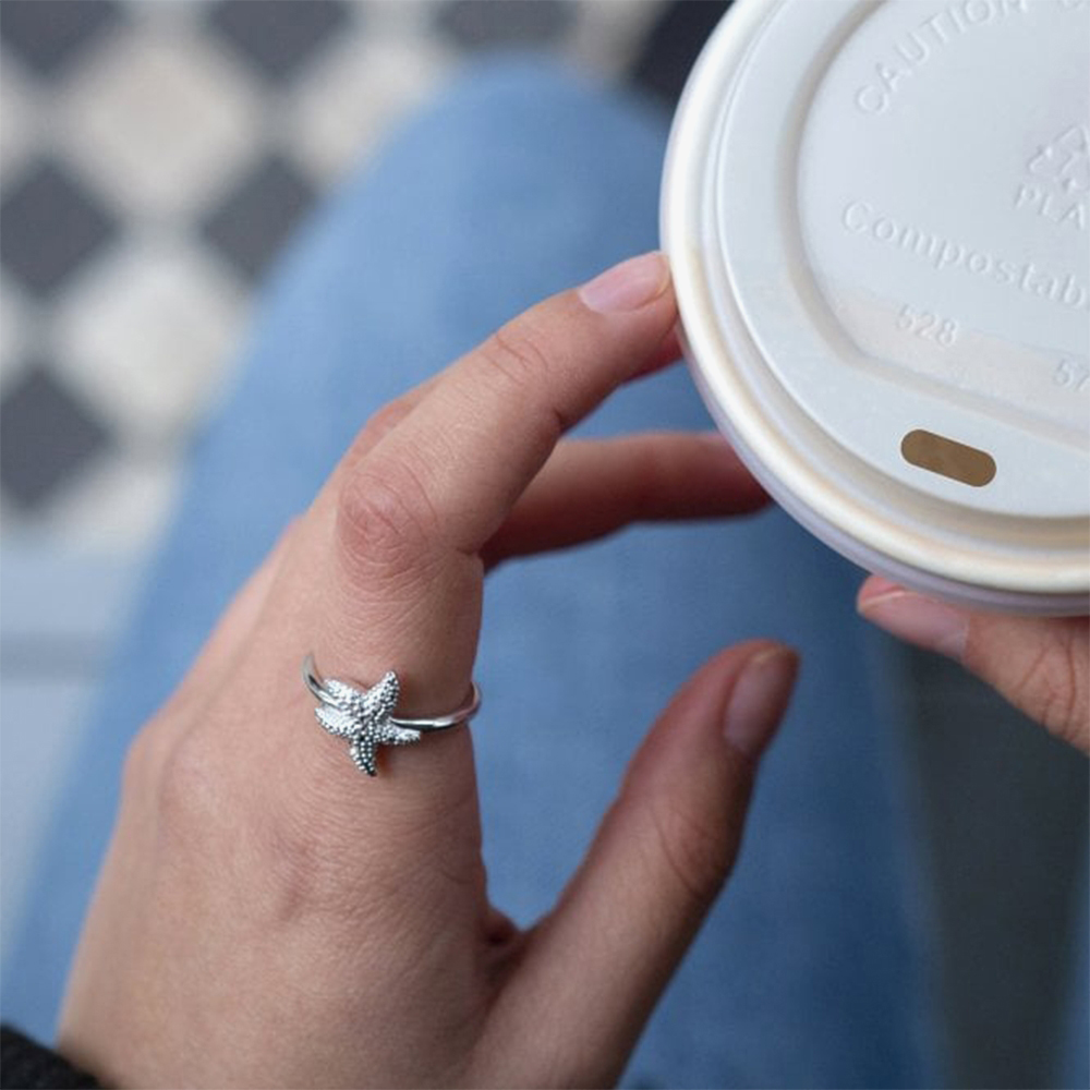 Hot Diamonds Eternal Love Silver Starfish Ring DR213