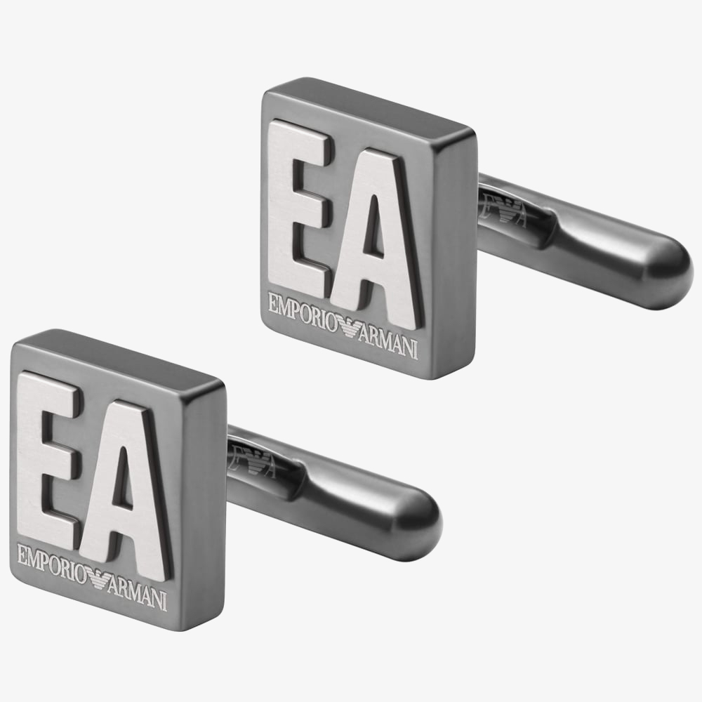 Emporio Armani Mens New Logo Stainless Steel Cufflinks EGS2756060