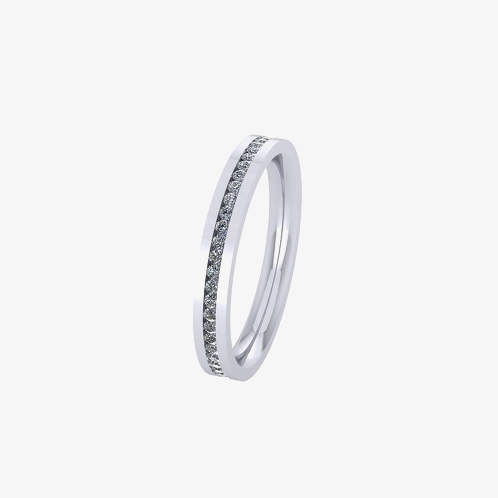 Product photograph of Platinum 0 30ct Channel-set Diamond Eternity Ring K 1 2 Fet1779 K1 2 from The Jewel Hut
