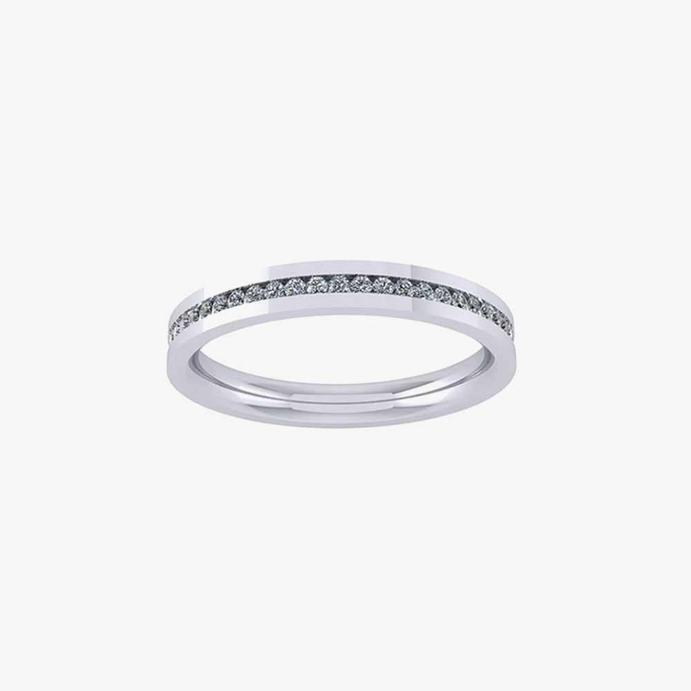 Platinum 0.30ct Channel-Set Diamond Eternity Ring (K 1/2) FET1779 K1/2