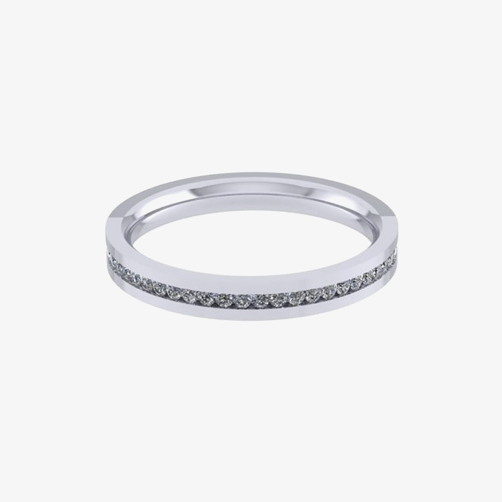 Platinum 0.30ct Channel-Set Diamond Eternity Ring (K 1/2) FET1779 K1/2