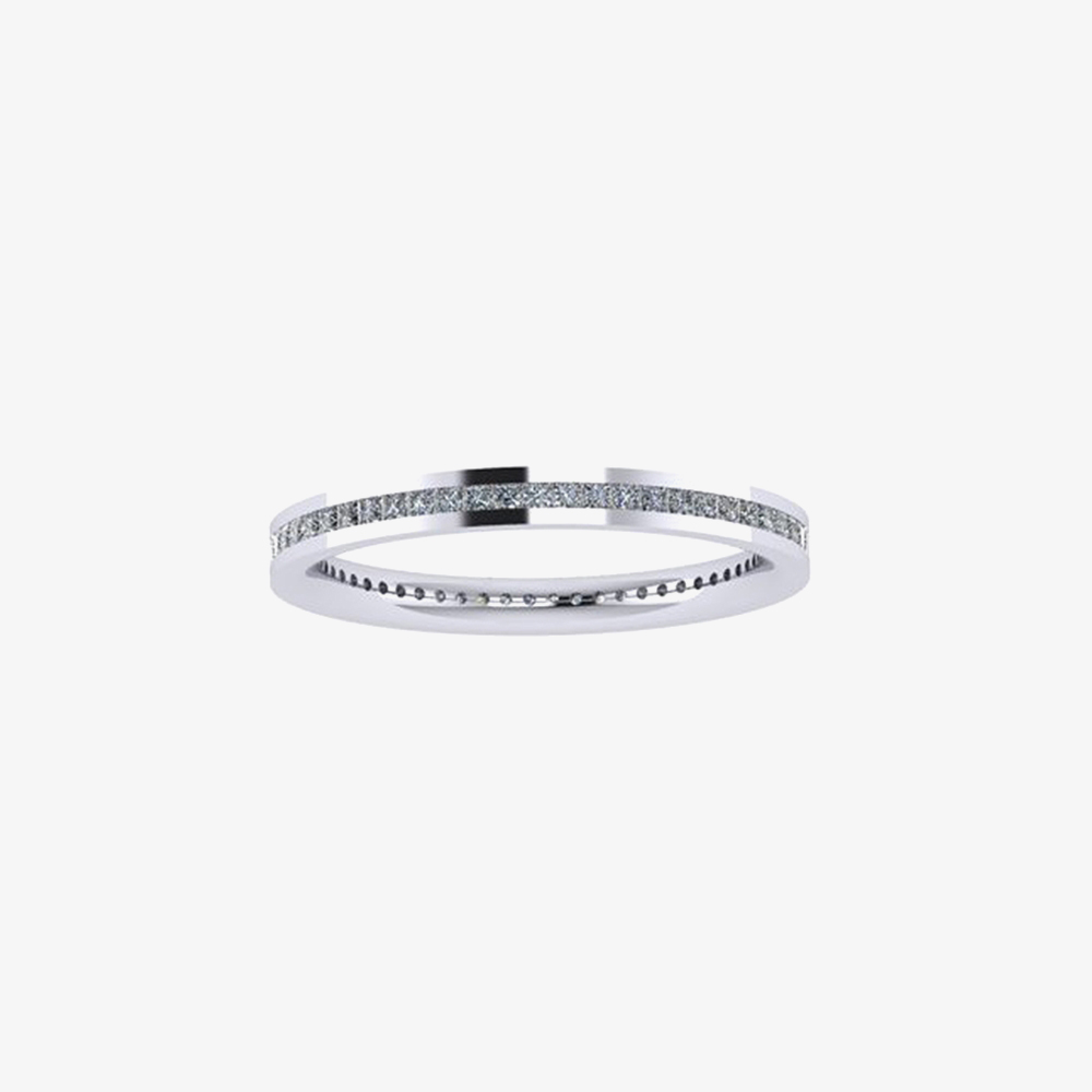 Platinum 0.50ct Princess-Cut Diamond Eternity Ring (M) FET8426