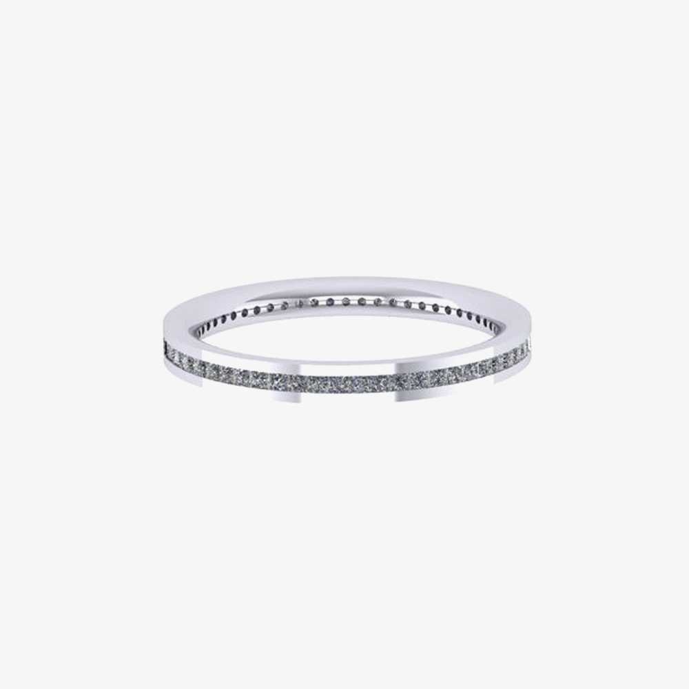 Platinum 0.50ct Princess-Cut Diamond Eternity Ring (M) FET8426