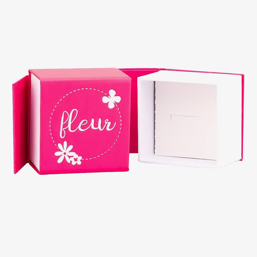Fleur Kids Sterling Silver Pink Enamel Heart Stud Earrings AZE100004