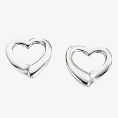 Product photograph of Silver Open Heart Studs Gk-e2102 from The Jewel Hut