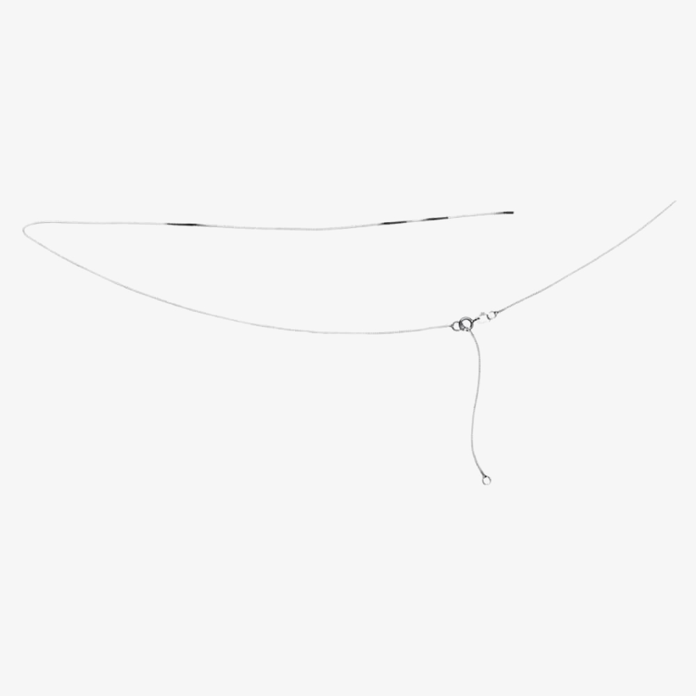 Product photograph of 9ct White Gold Extendable Venetian Box Chain Gn151 from The Jewel Hut