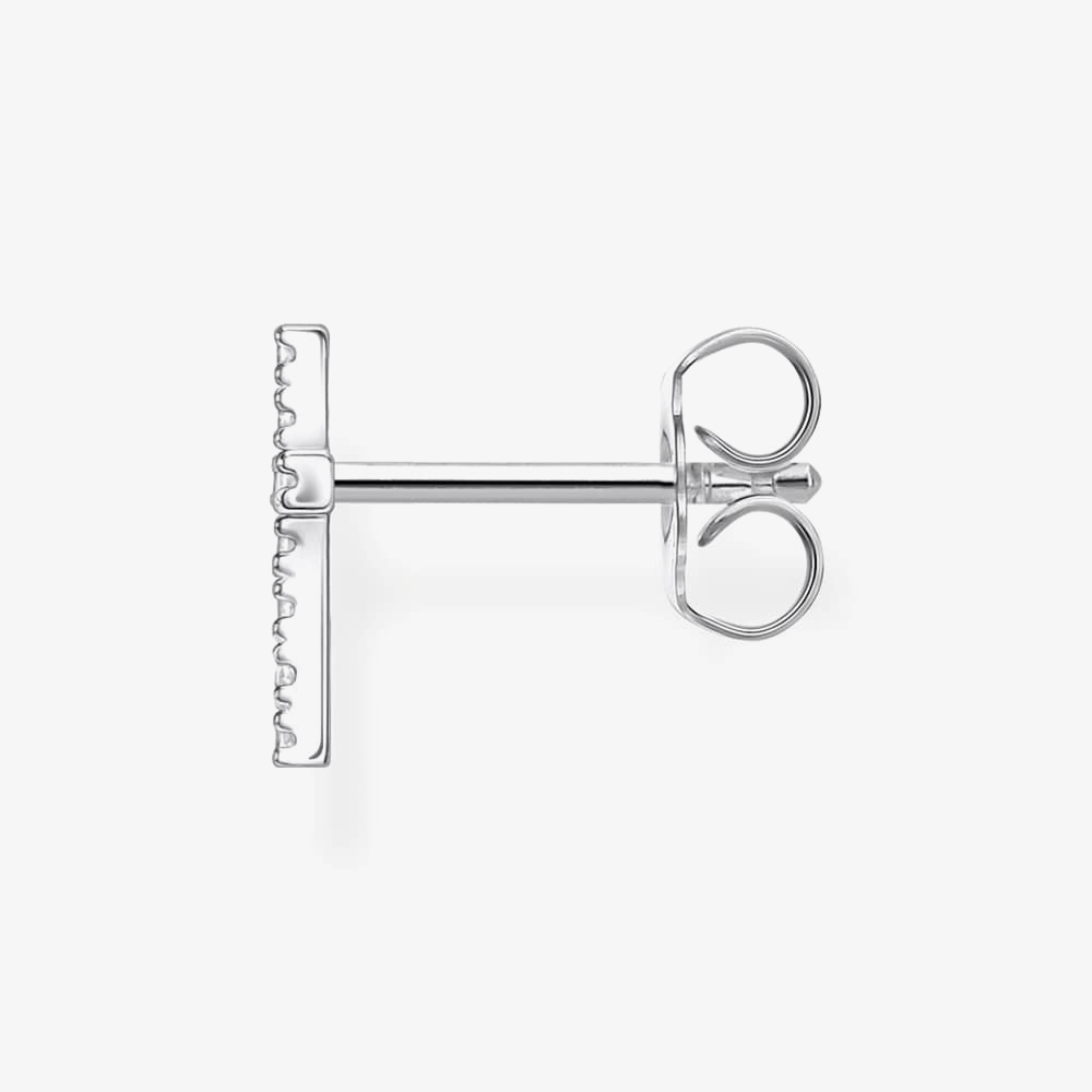 THOMAS SABO Silver Cubic Zirconia Cross Single Stud Earring H2131-051-14