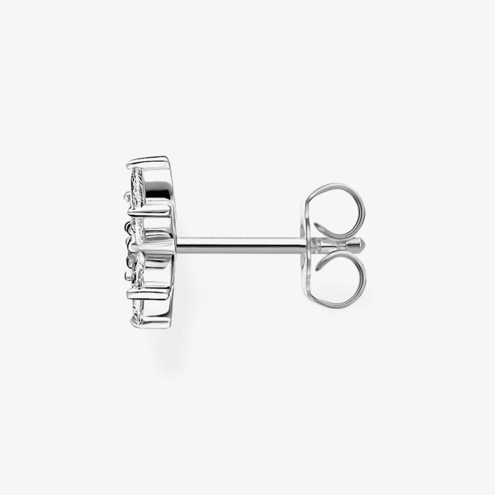 THOMAS SABO Sterling Silver Cubic Zirconia Flower Single Stud Earring H2196-051-14