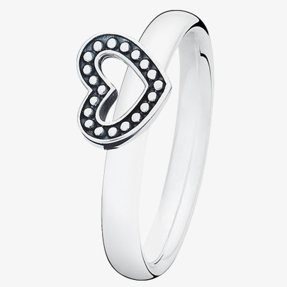 Product photograph of Spinning Silver Forever Marcasite Open Heart Ring 70114 from The Jewel Hut