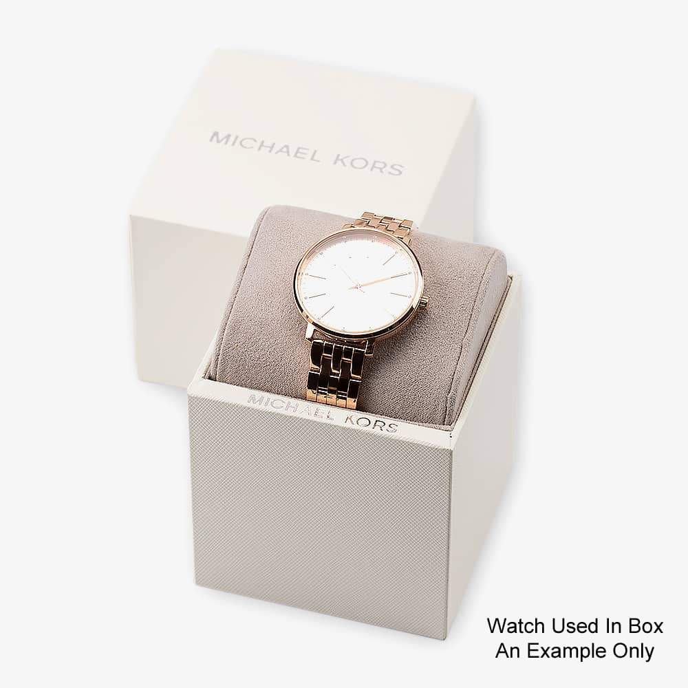 Michael Kors Ladies Bryant Rose Chronograph Dial Rose Gold Plated Bracelet Watch MK6357