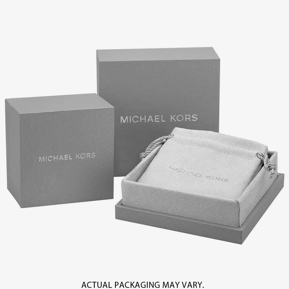 Michael Kors 14ct Gold Plated Cubic Zirconia Logo Padlock Bracelet MKC1631AN710