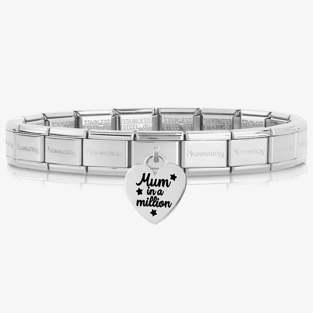 Nomination CLASSIC Composable Limited Edition Silver Heart Pendant Mum In A Million Charm 331811/02