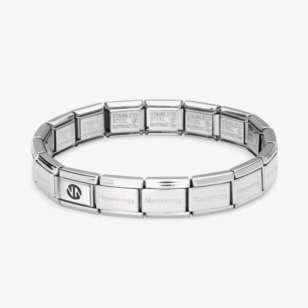 Nomination Silver Stainless Steel NN Logo 14 Link Bracelet 530300 SI