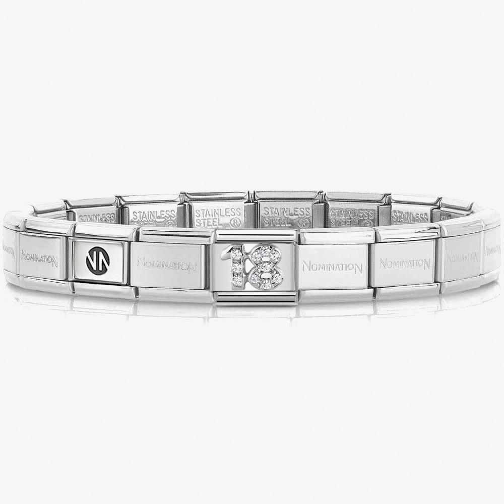 Nomination CLASSIC Silvershine 18 Charm Bracelet 330304/18 &amp; 530300 SI