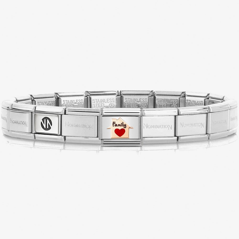 Nomination CLASSIC Family Heart House Charm Bracelet 430202/11 &amp; 530300 SI