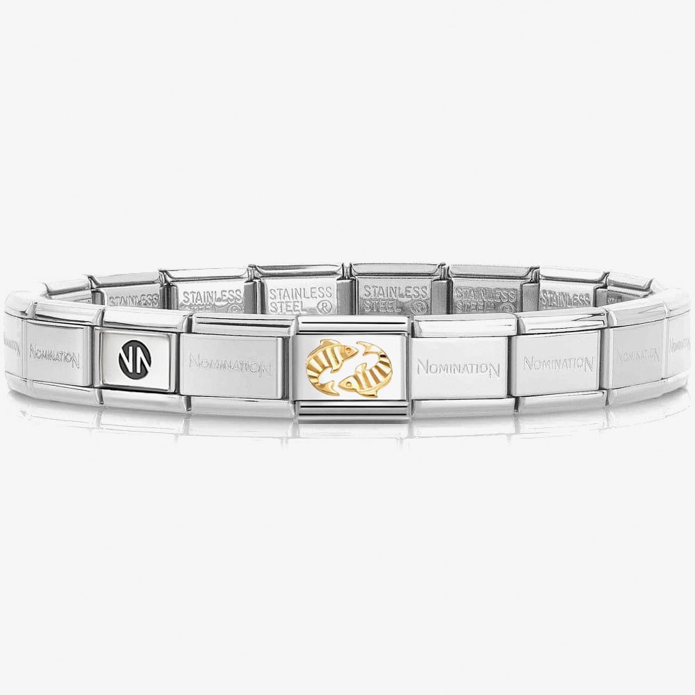 Nomination CLASSIC Silver Pisces Charm Bracelet 530300 SI &amp; 030167/12
