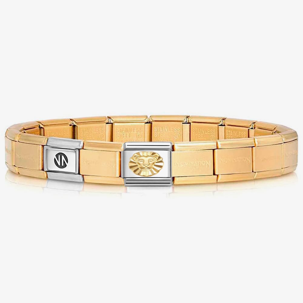Nomination CLASSIC Gold Leo Charm Bracelet 530301 SI 008 &amp; 030167/05