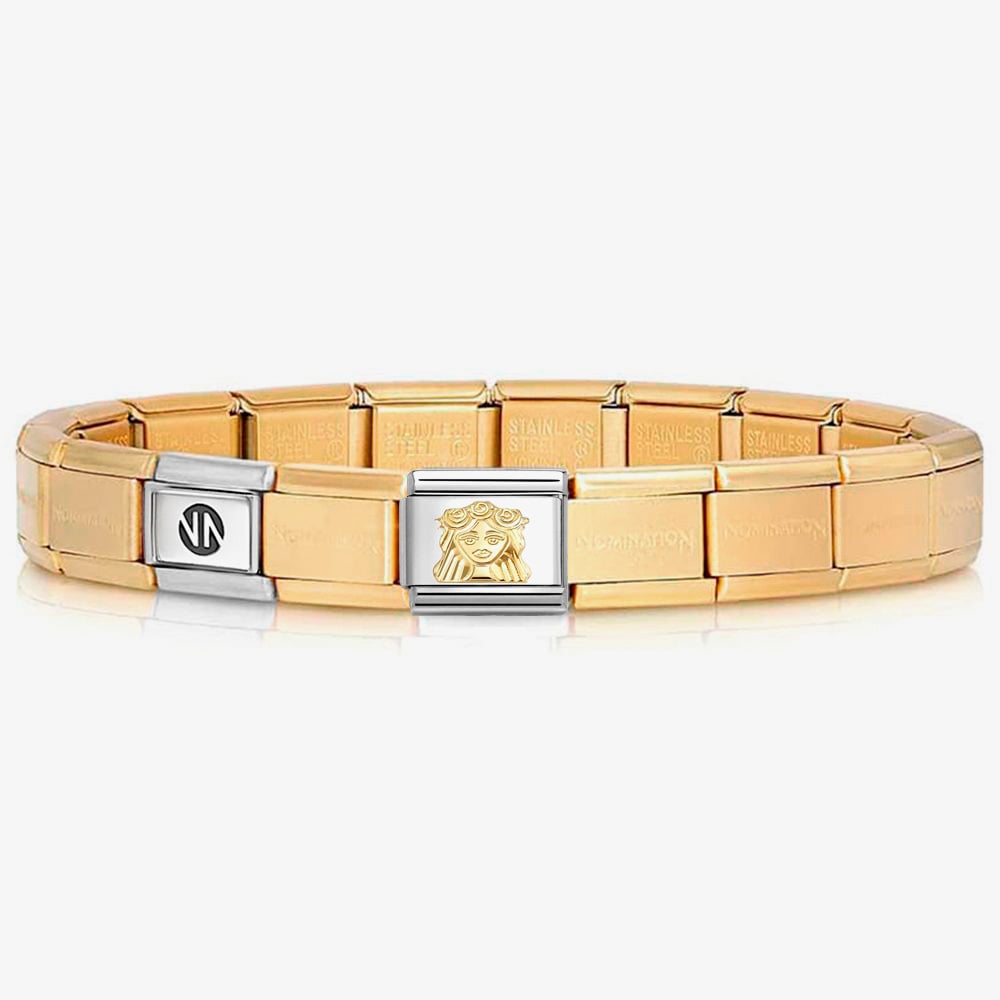 Nomination CLASSIC Gold Virgo Charm Bracelet 530301 SI 008 &amp; 030167/06