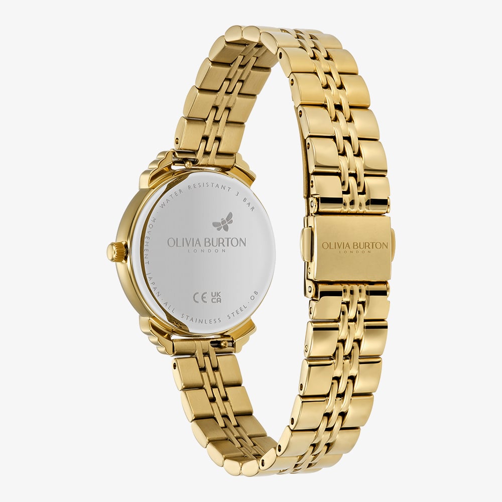 Olivia Burton Ladies Emerald & Gold Watch OB16DC02