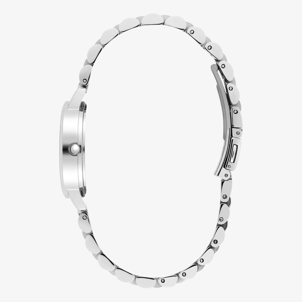 Olivia Burton Mother Of Pearl Silver Bracelet Watch 24000168