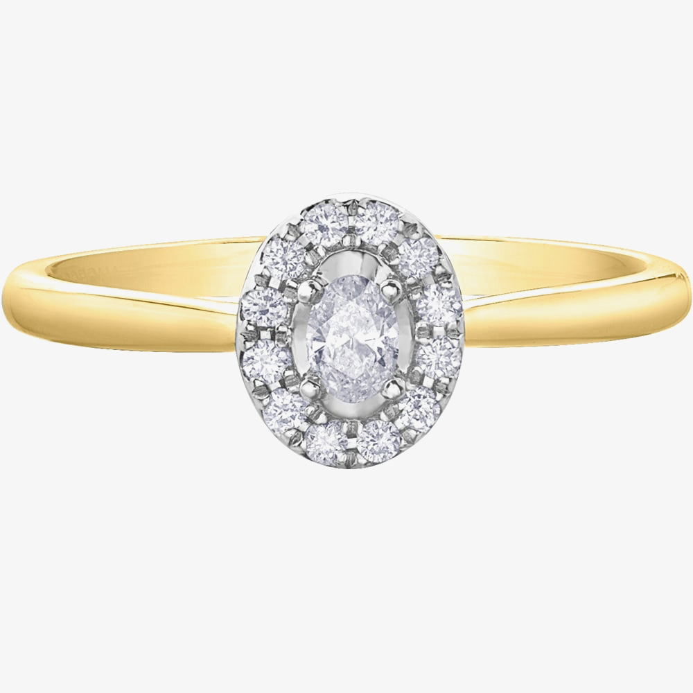 9ct Yellow Gold 0.20ct Diamond Ring 30616YW/20-10