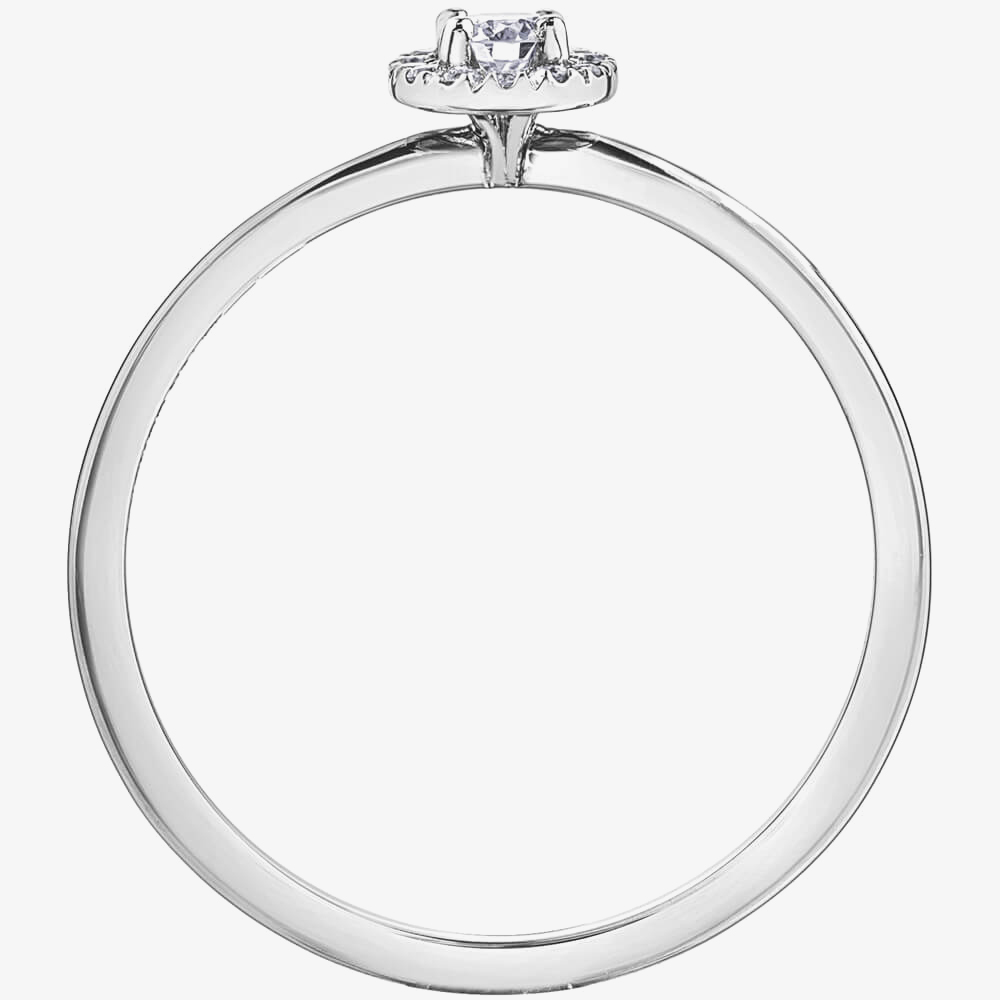 9ct White Gold 0.15ct Diamond Ring 31029WG/15-10