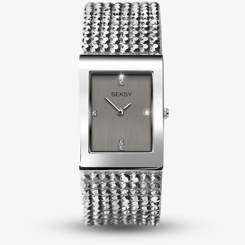 Product photograph of Seksy Ladies Shimmer Stone Set Bracelet Watch 2723 from The Jewel Hut