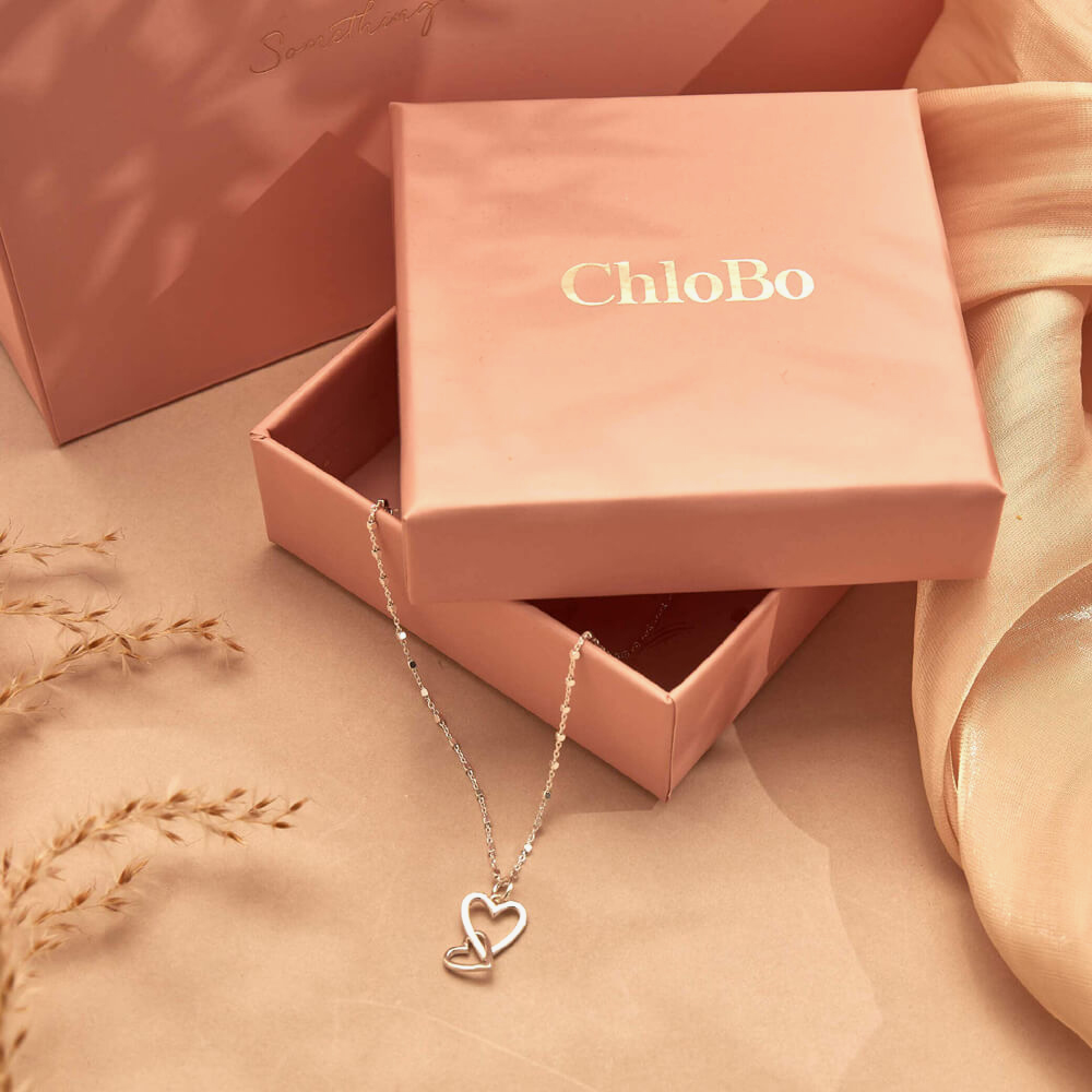 ChloBo Interlocking Love Heart Pendant Necklace SNDC572