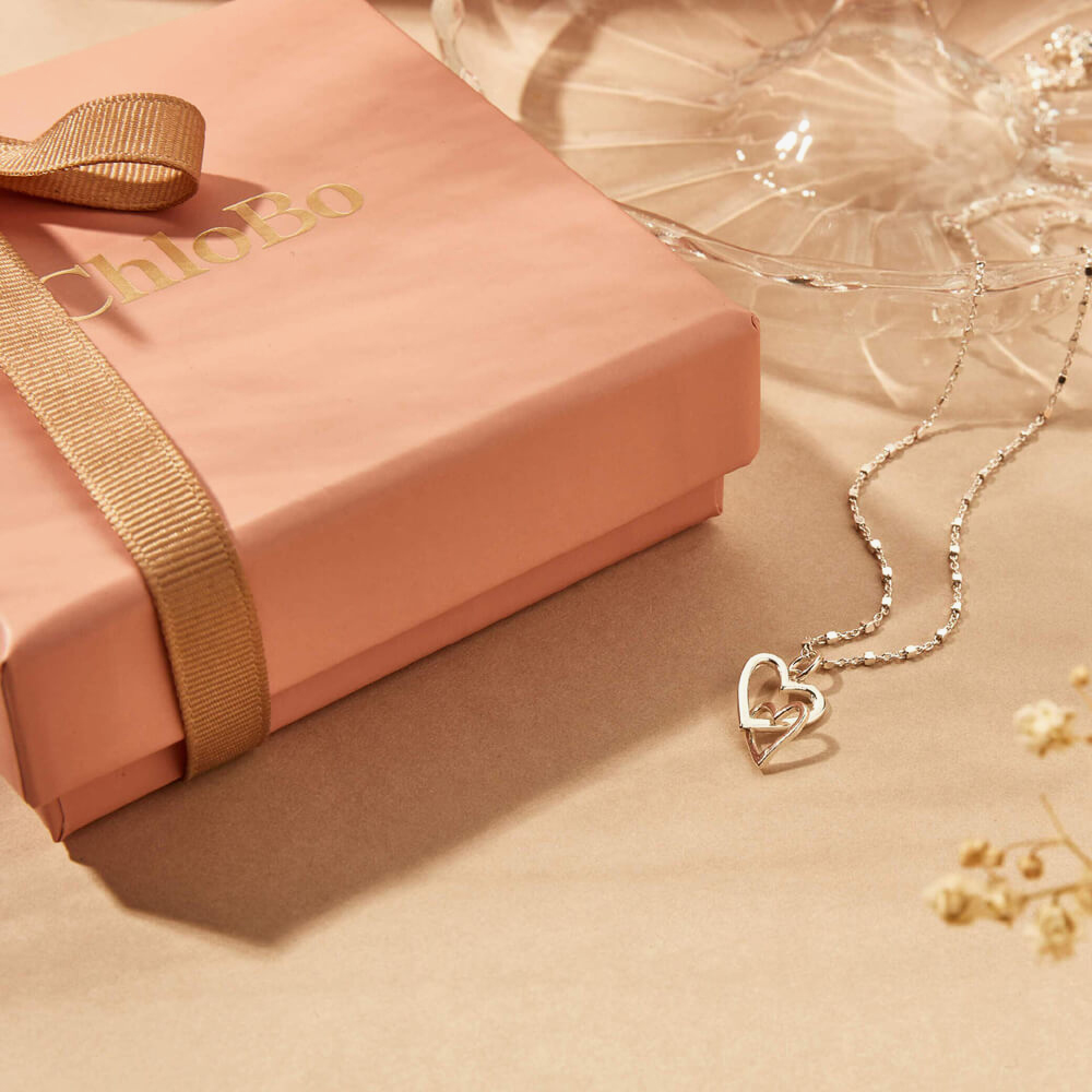 ChloBo Interlocking Love Heart Pendant Necklace SNDC572
