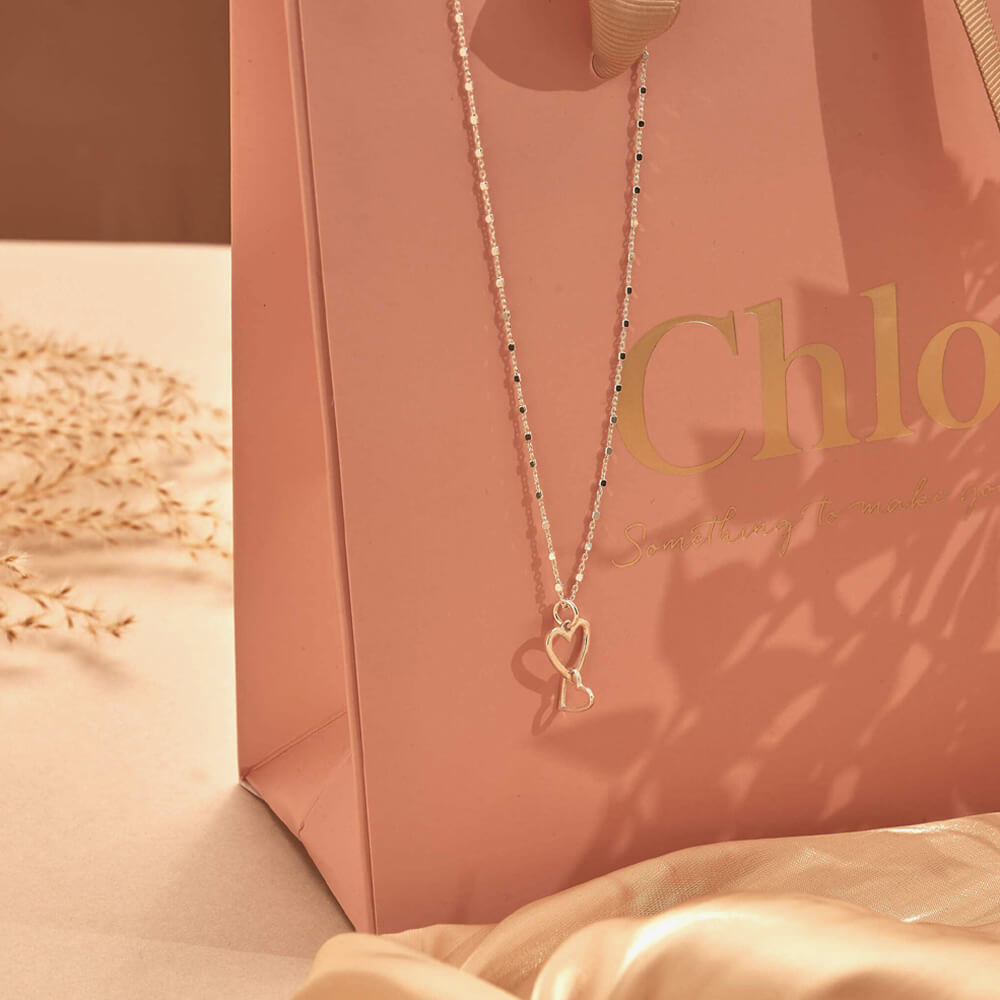 ChloBo Interlocking Love Heart Pendant Necklace SNDC572