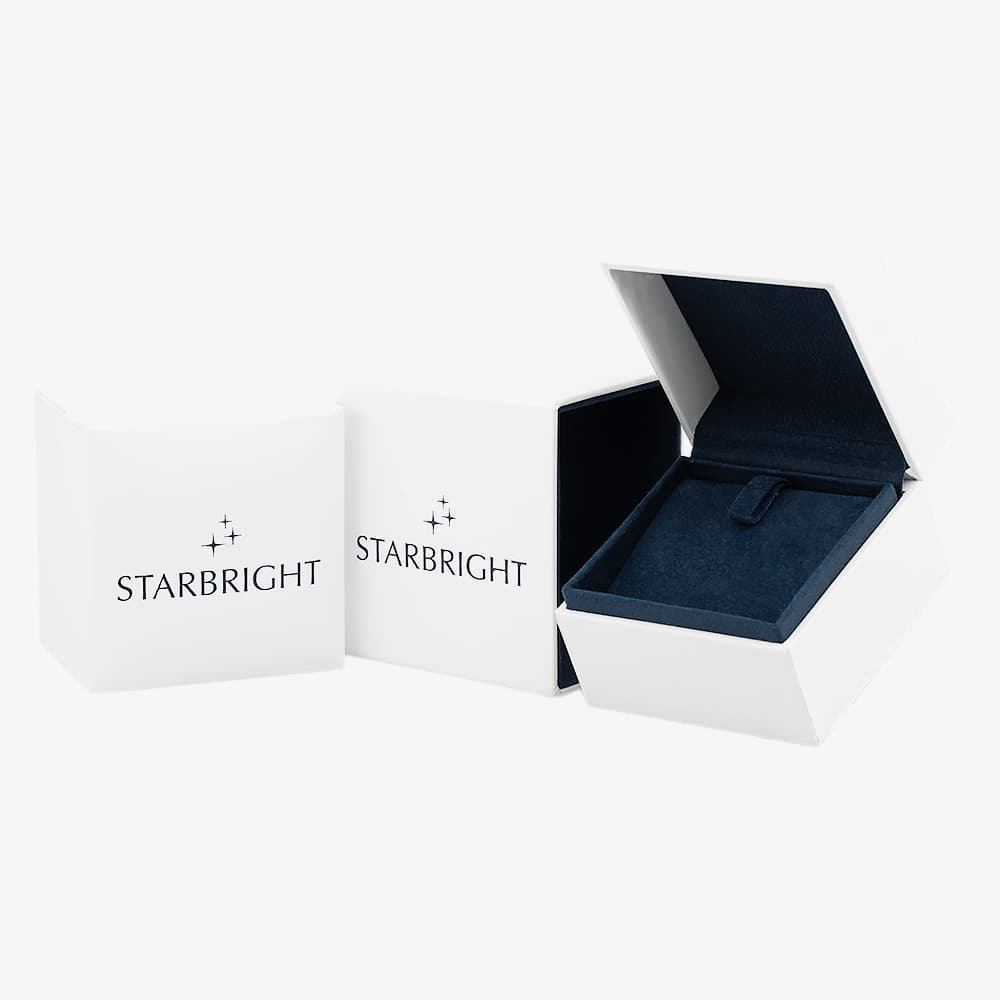 Starbright Silver 8mm Four Claw Cubic Zirconia Stud Earrings E2768(8M) 3A