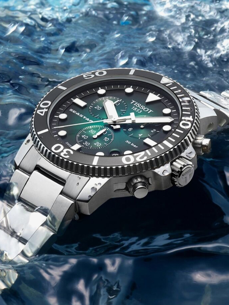 Tissot Mens Seastar 1000 Chronograph Bracelet Watch T120.417.11.091.01