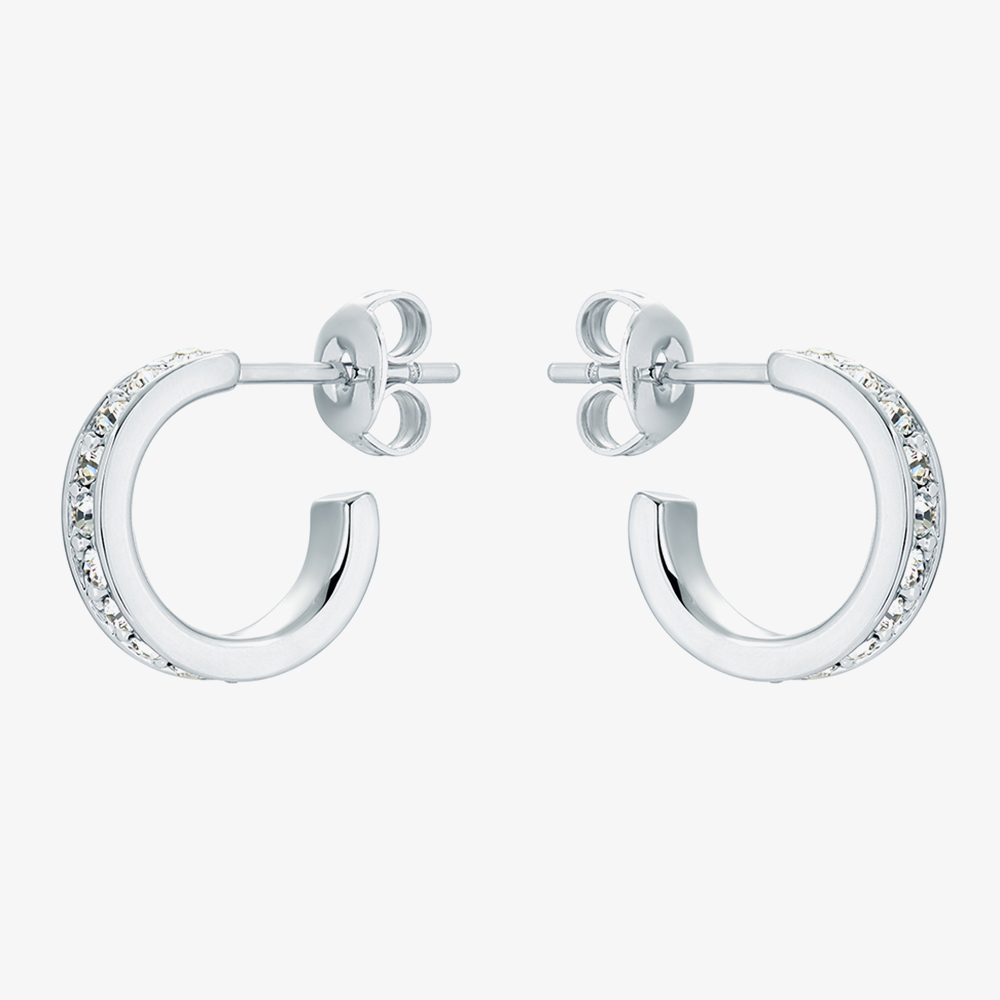 Ted Baker Ladies Seenita Silver Huggie Hoop Earrings TBJ2767-01-02