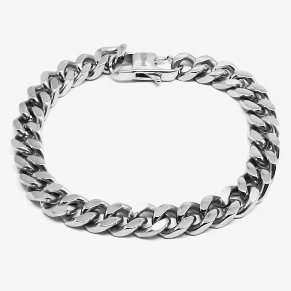 Unique 23cm Steel Curb Chain Bracelet