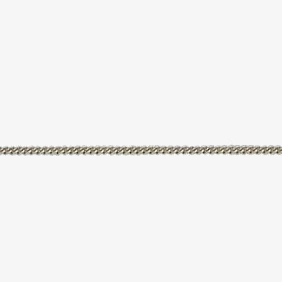 9ct White Gold 20 Inch Filed Curb Chain W12FC20