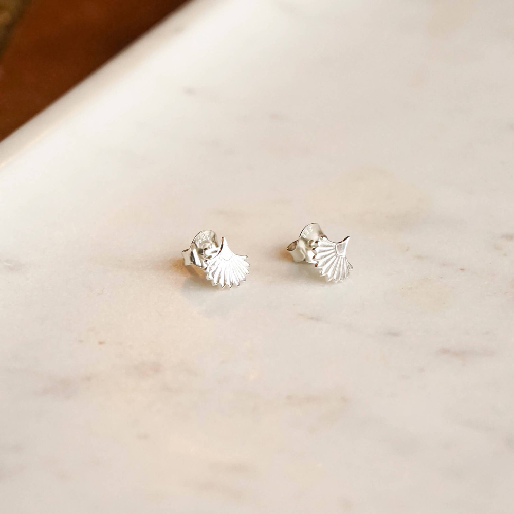Daisy London Palms Sterling Silver Palm Fan Stud Earrings WE05_SLV