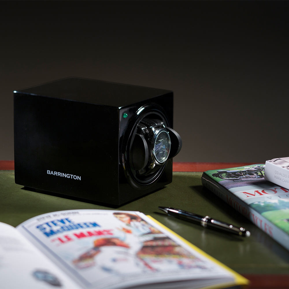 Barrington Mens Black Watch Winder WW-BLACK
